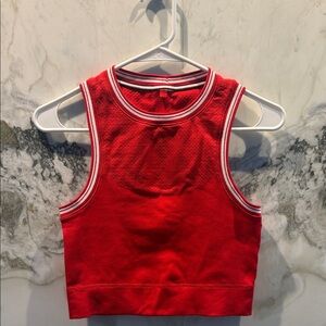 Wilson Red Sleeveless Crop Top